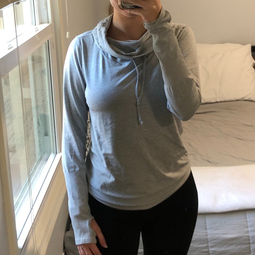 All In Motion Gray Cowl Neck Athletic Crewneck